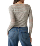 Cardigan in maglia traforata Donna Guess