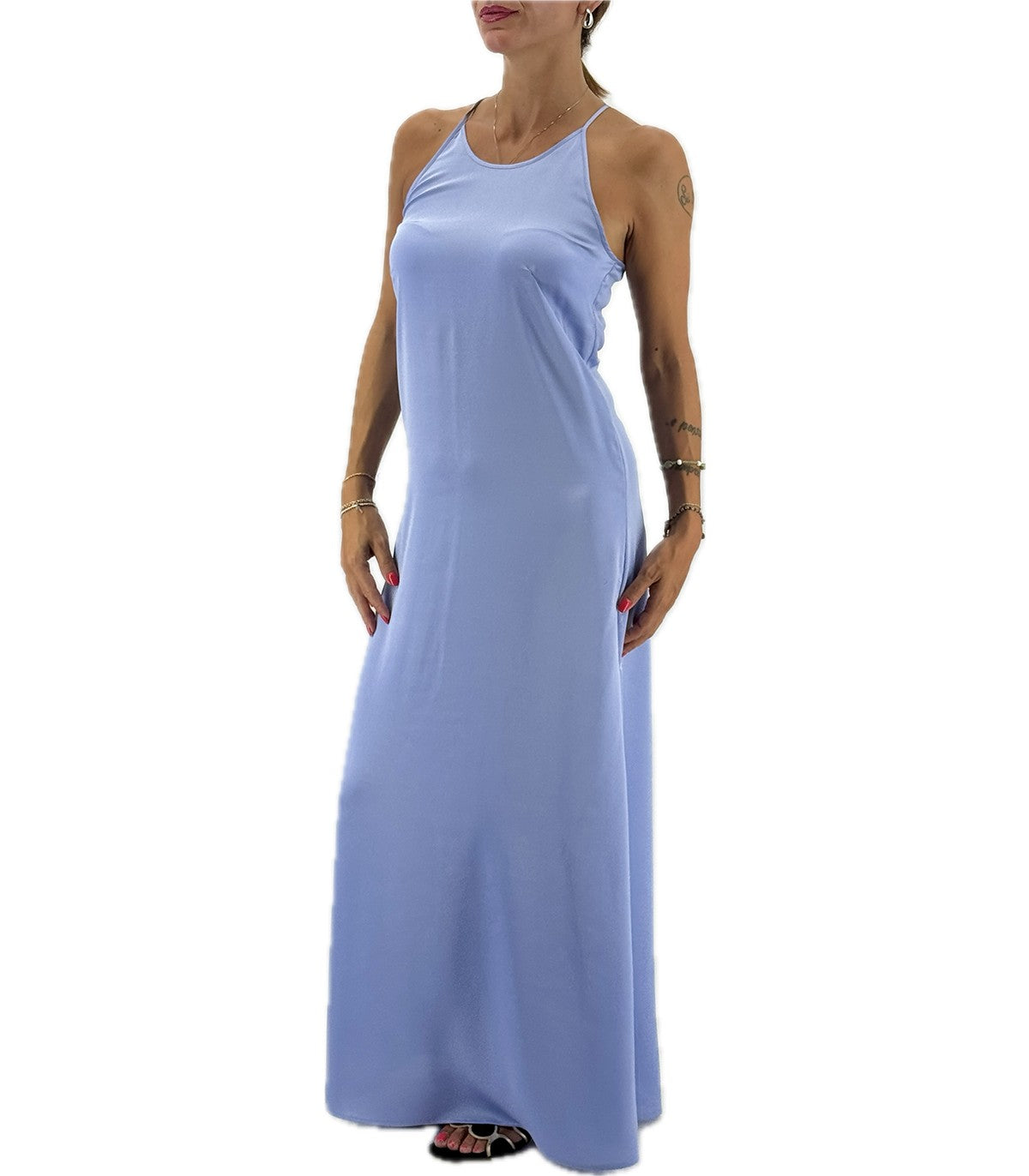 Abito lungo in raso Donna Anis