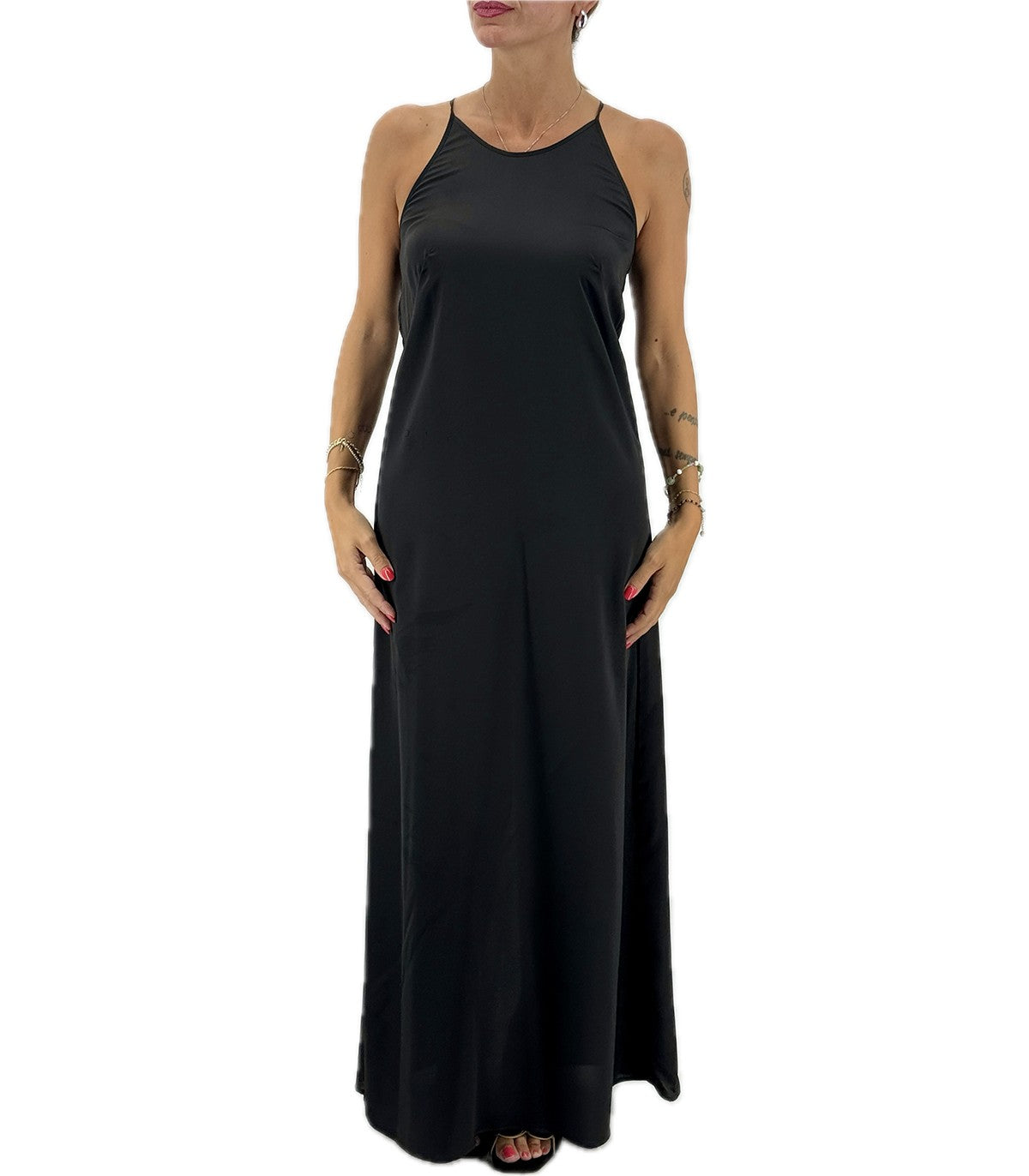 Abito lungo in raso Donna Anis