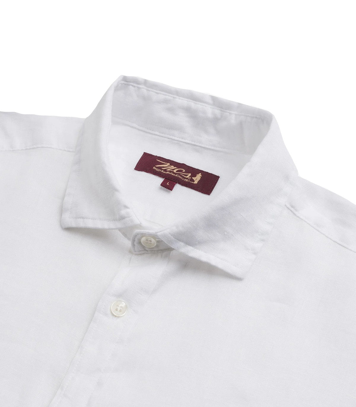 Camicia di lino mezza manica MCS