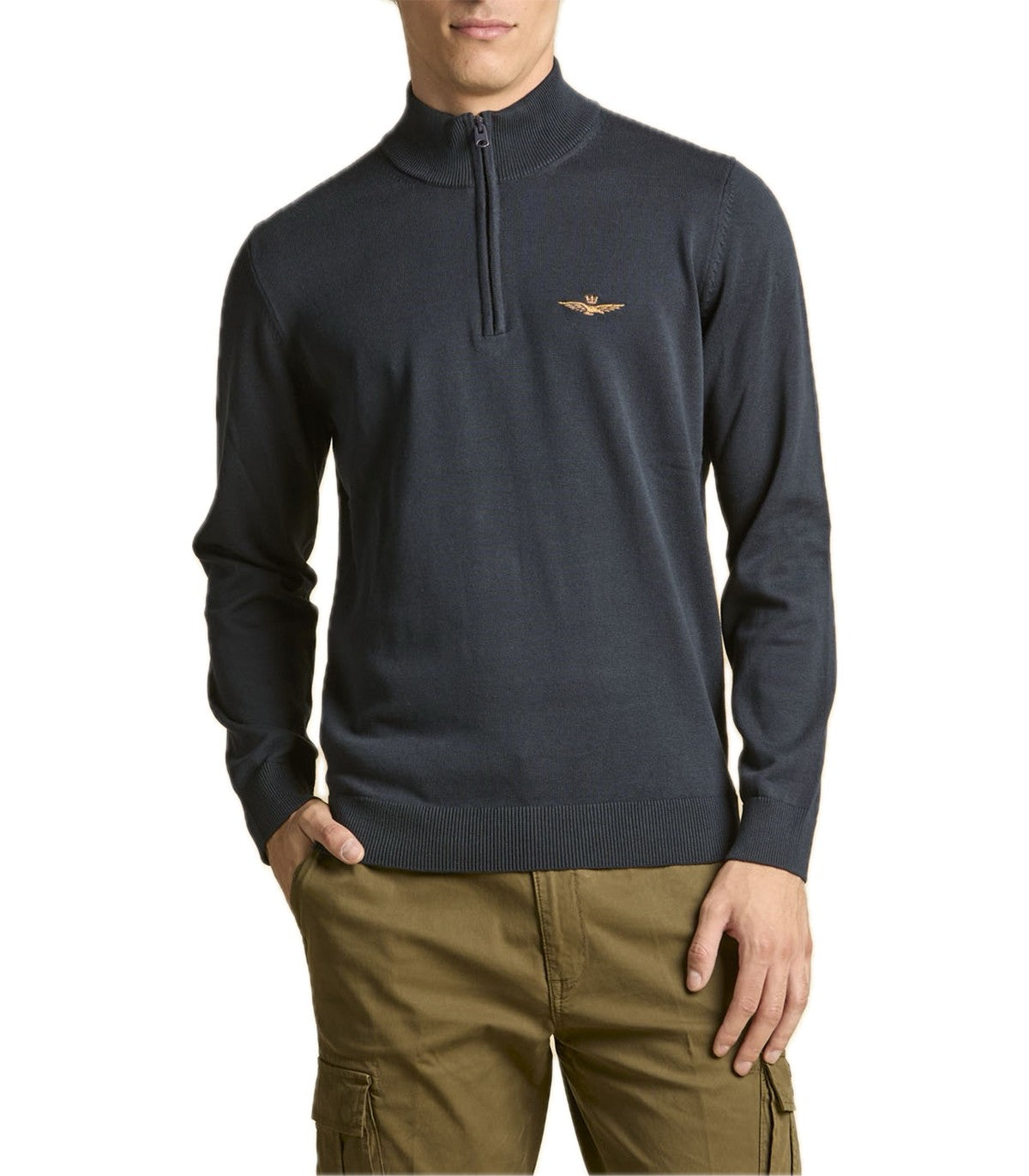 Maglia mezza zip Uomo Aeronautica