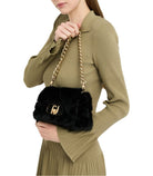 Borsa LaPuffy piccola in pelliccia Liu o