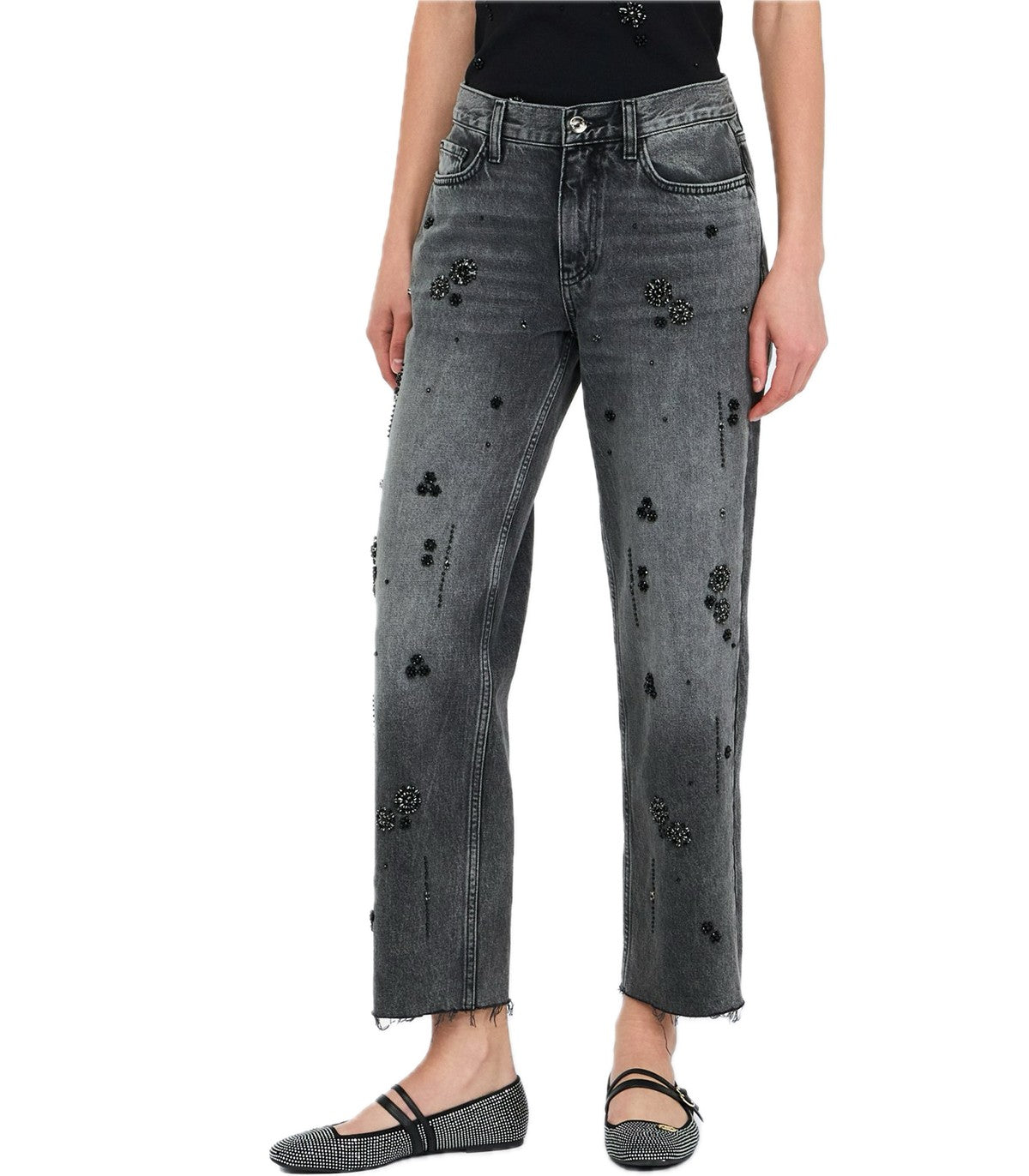 Jeans straight con strass Liu Jo