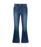 Jeans flare con bottoni a gioiello Liu o
