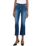 Jeans flare con bottoni a gioiello Liu o