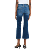 Jeans flare con bottoni a gioiello Liu o