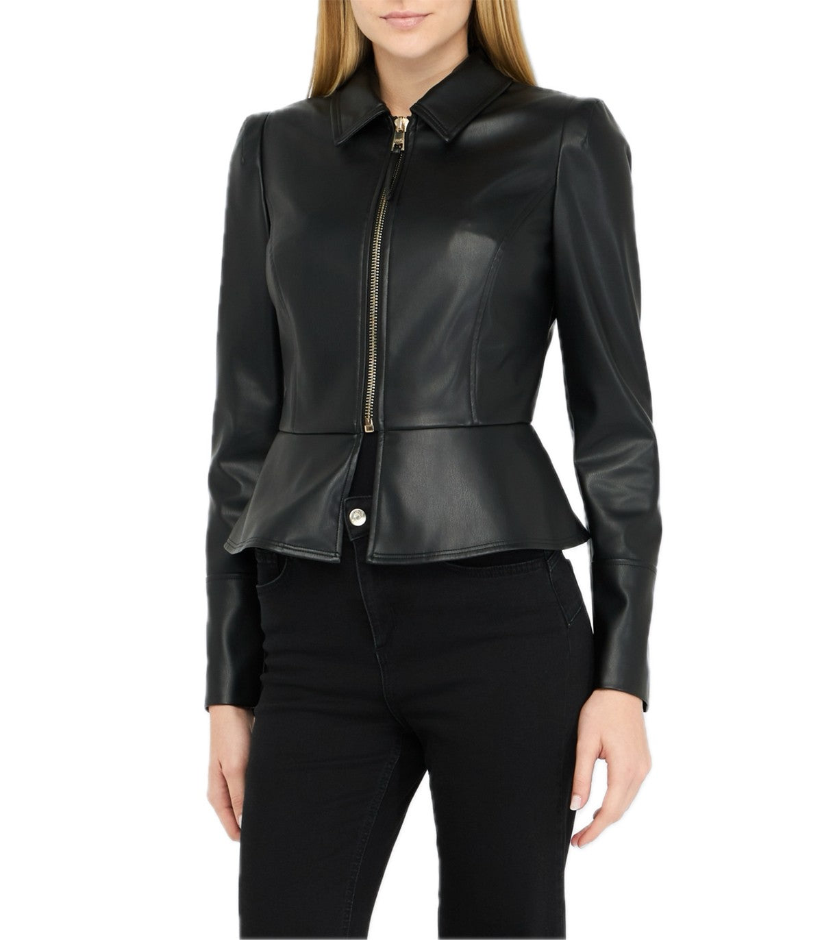 Giacca slim-fit in tessuto spalmato LiuJ