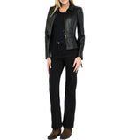 Giacca slim-fit in tessuto spalmato LiuJ