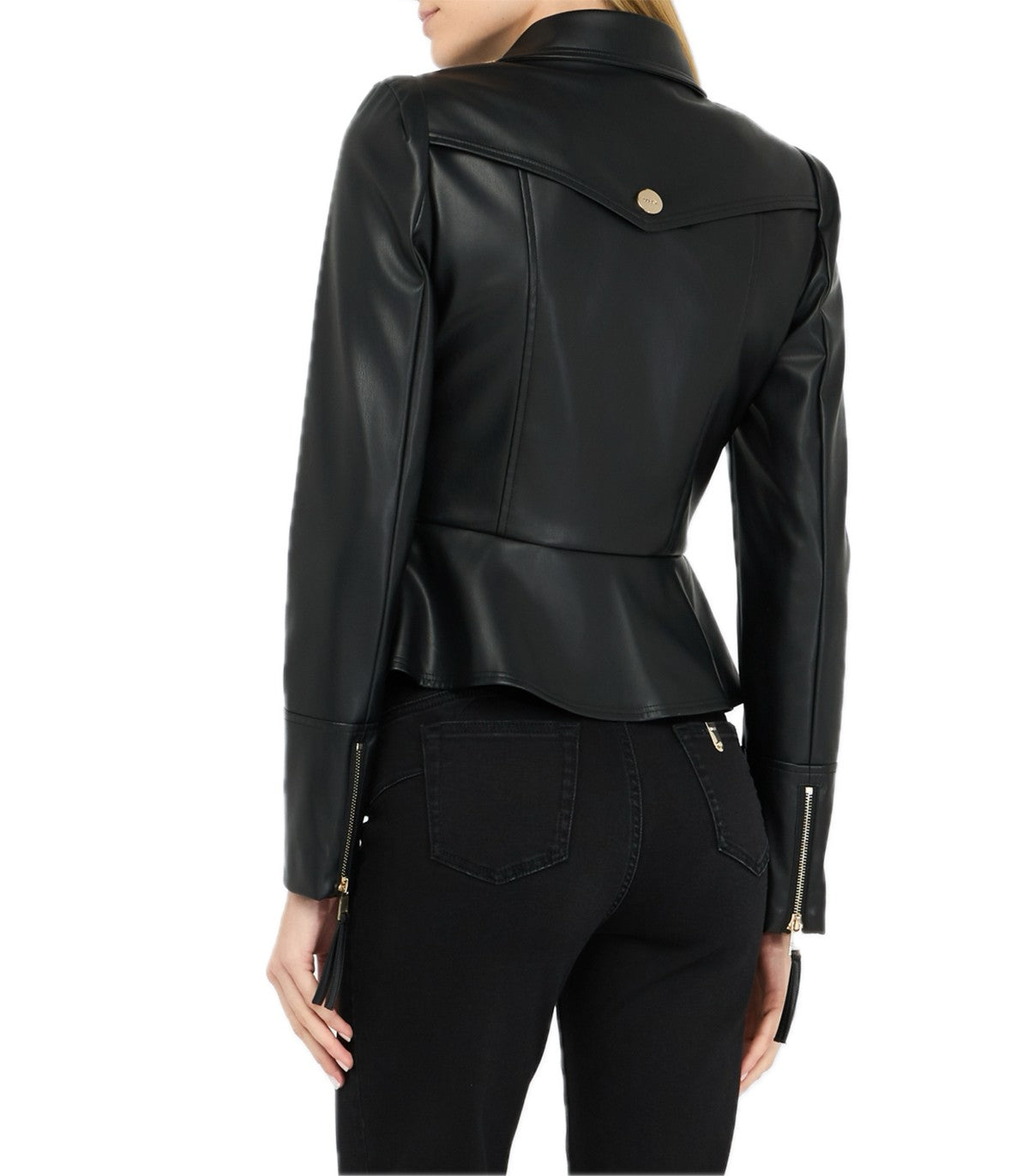Giacca slim-fit in tessuto spalmato LiuJ