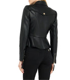 Giacca slim-fit in tessuto spalmato LiuJ