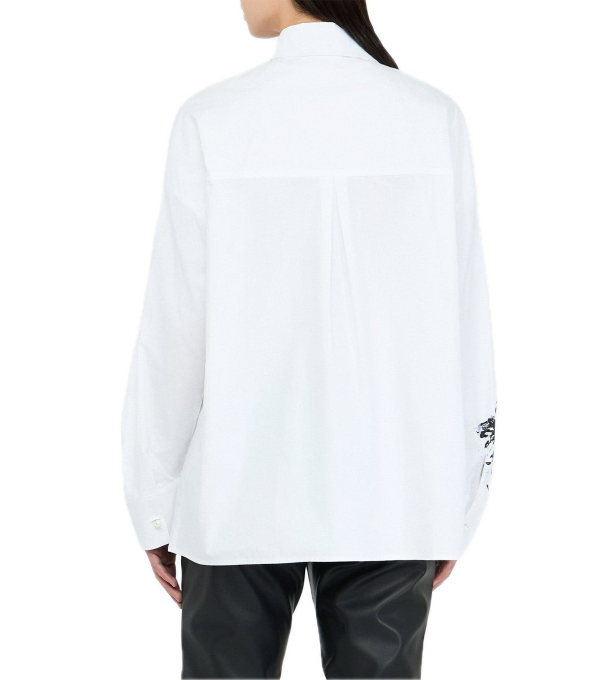 Camicia oversize in popeline con stampa