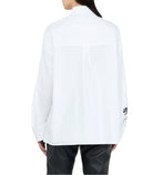 Camicia oversize in popeline con stampa