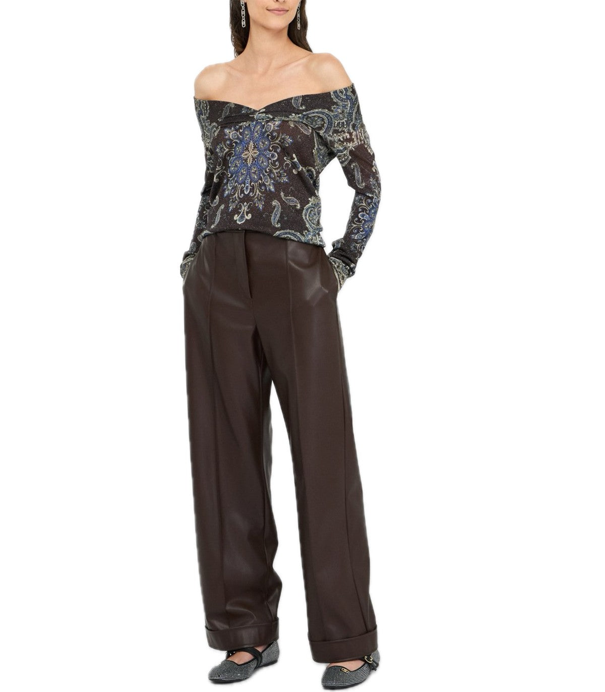Pantaloni in tessuto spalmato Liu Jo