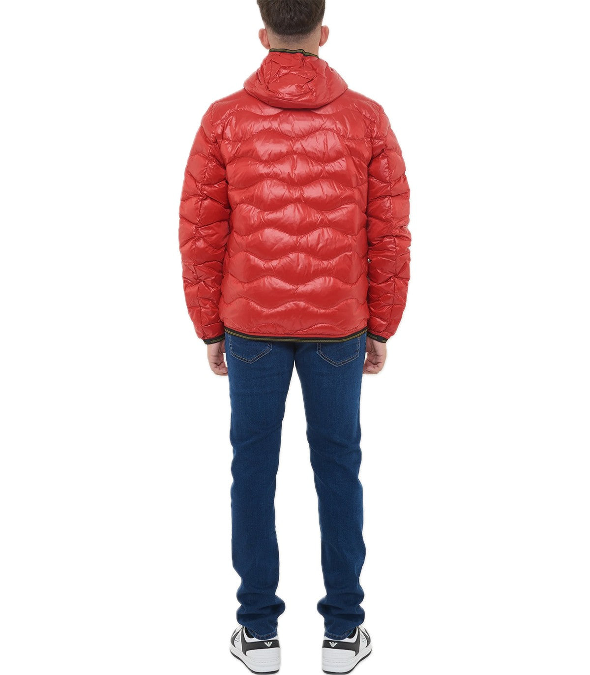 Piumino ad onde Uomo Blauer Wave