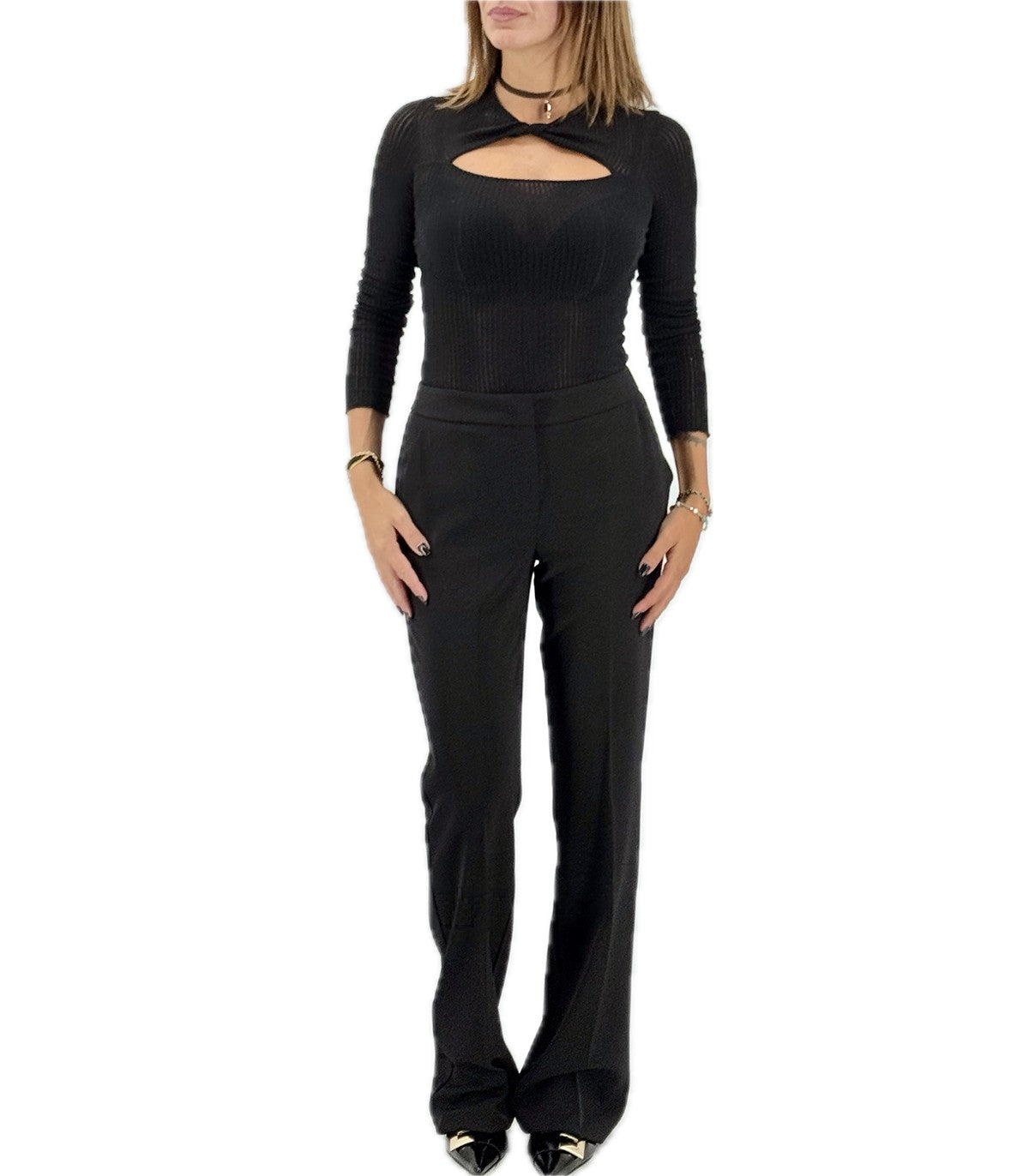 Pantaloni semi Flare Emme Marella Chioma