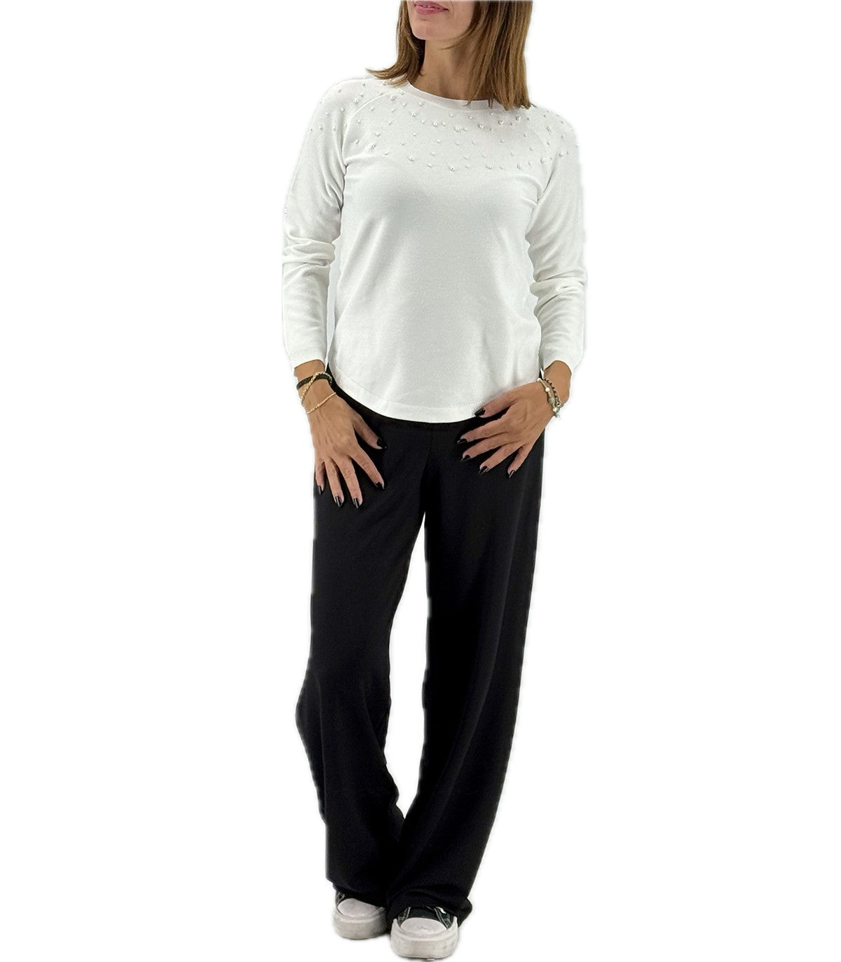Maglia con perle Donna Emme Marella Gian