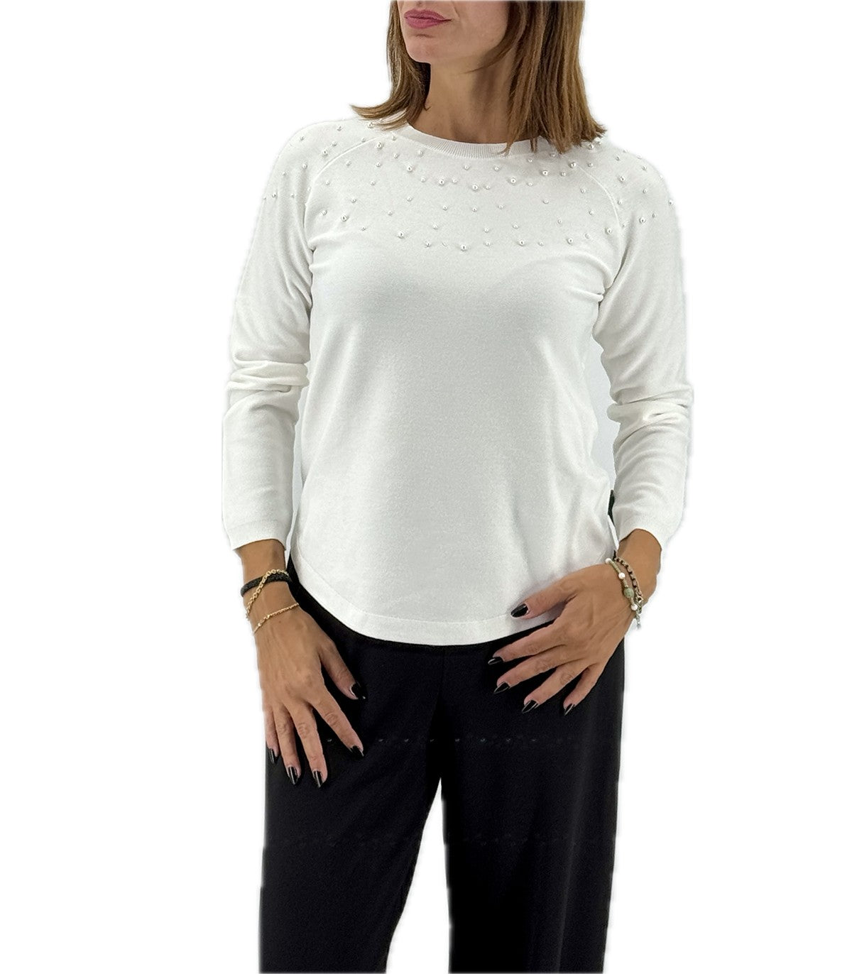 Maglia con perle Donna Emme Marella Gian