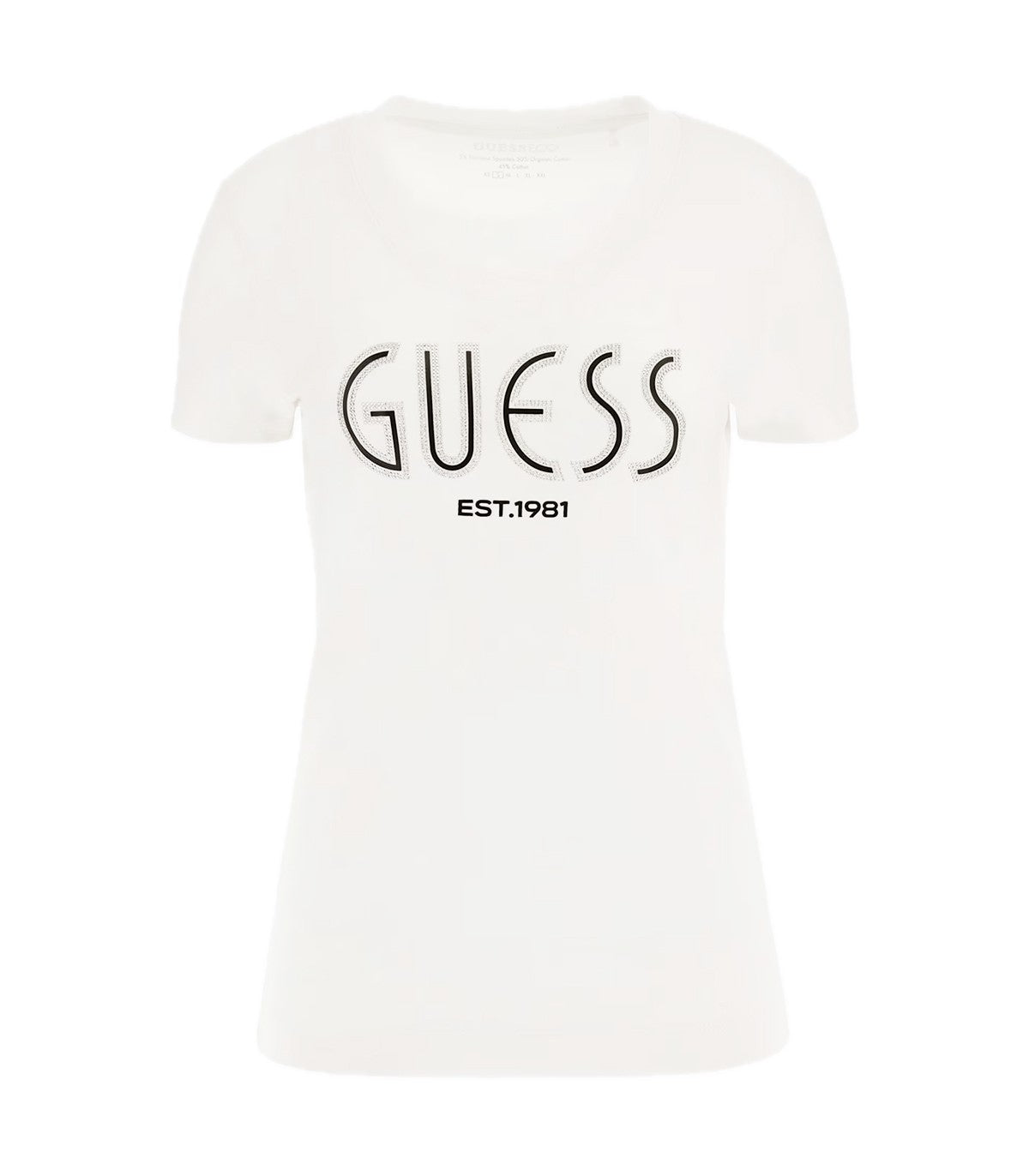 T-shirt con strass Donna Guess