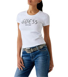 T-shirt con strass Donna Guess