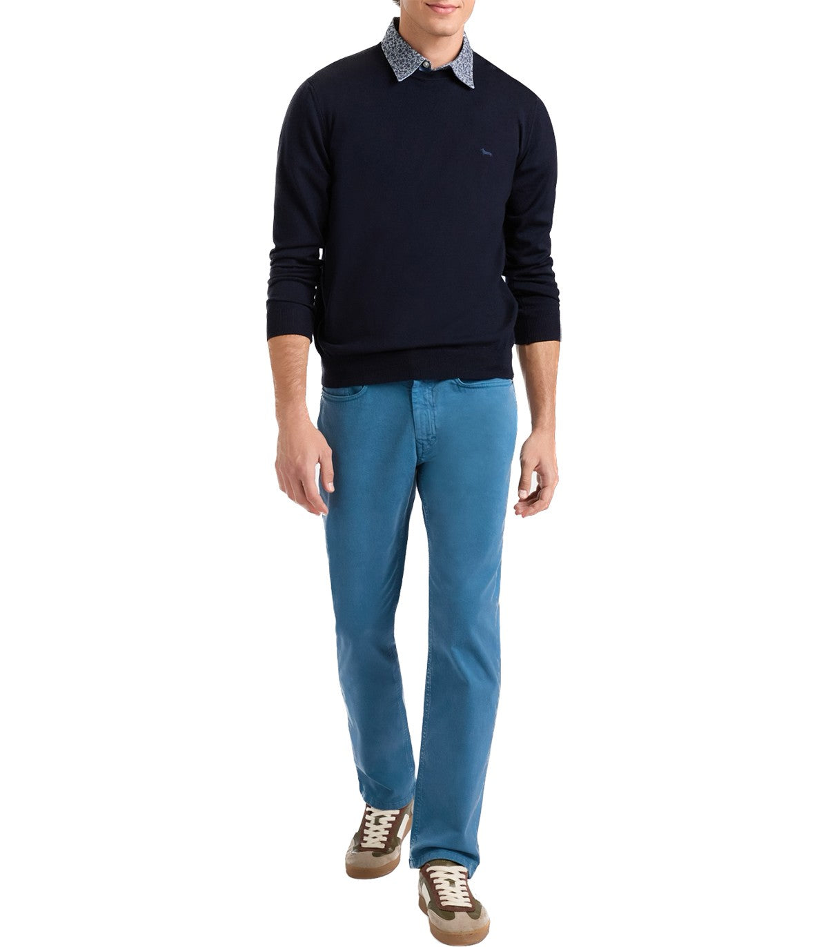 Girocollo lana merino Uomo Harmont Bla