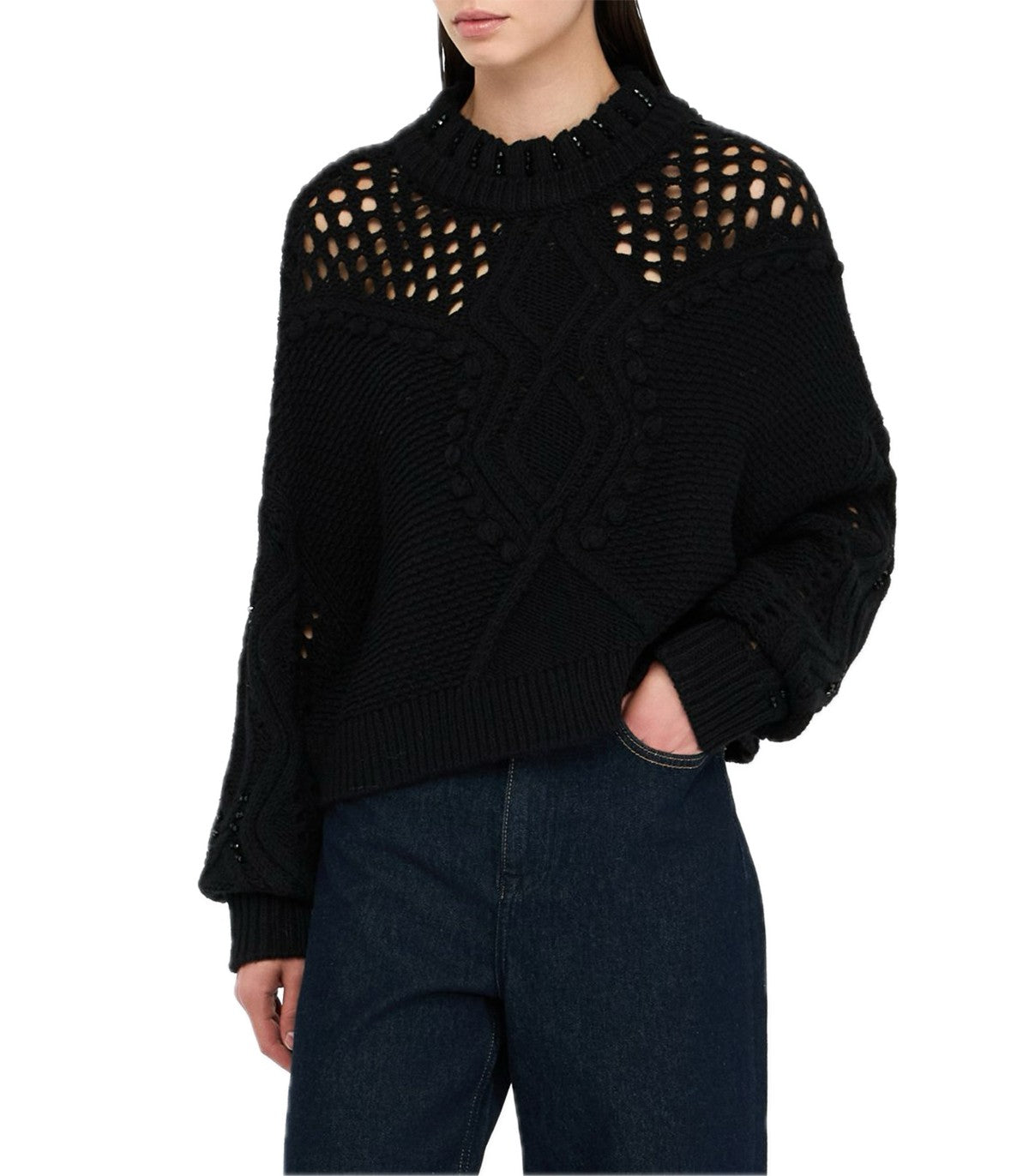 Maglia in lana con traforature Liu Jo