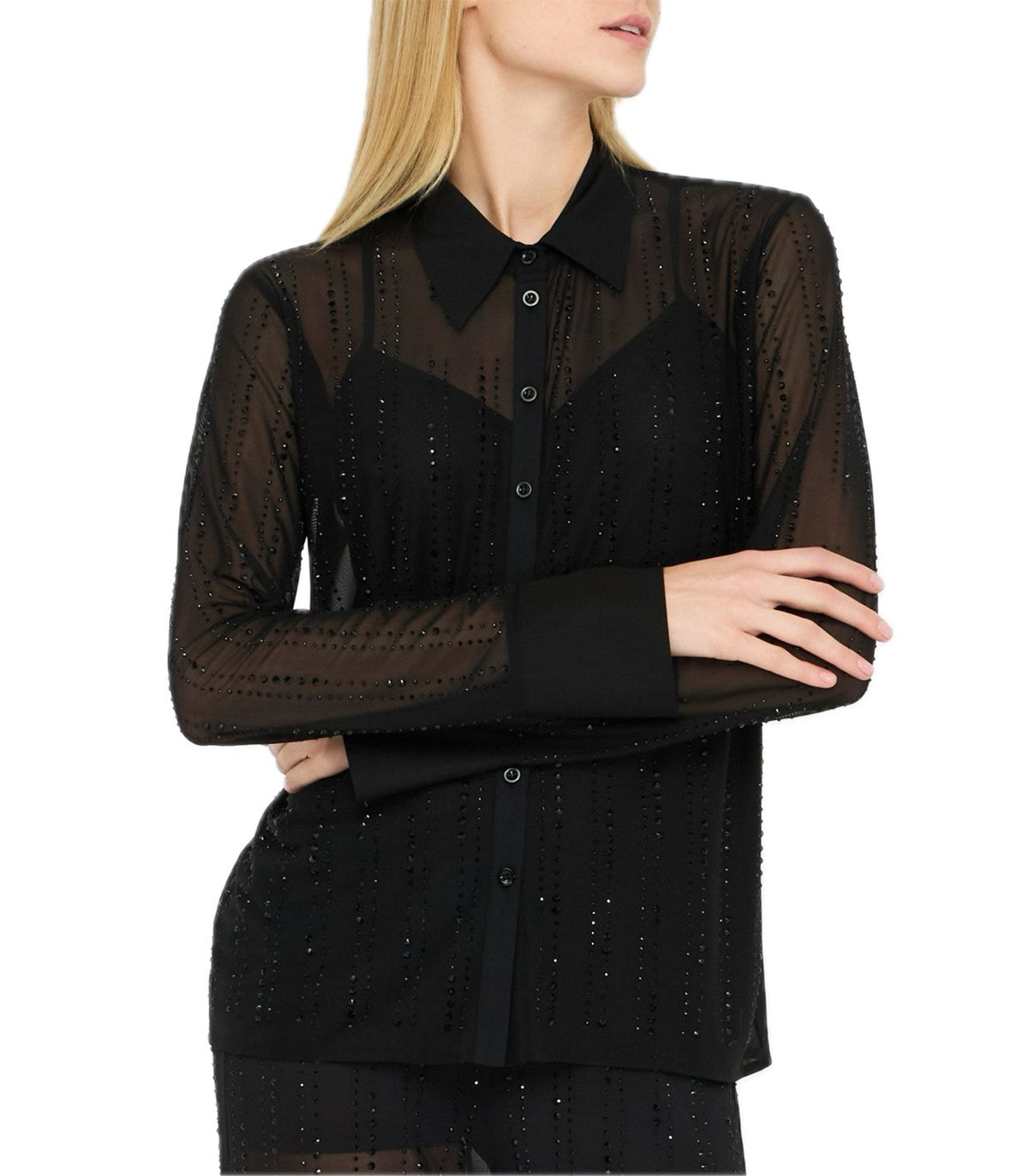 Camicia in tulle con strass Liu Jo