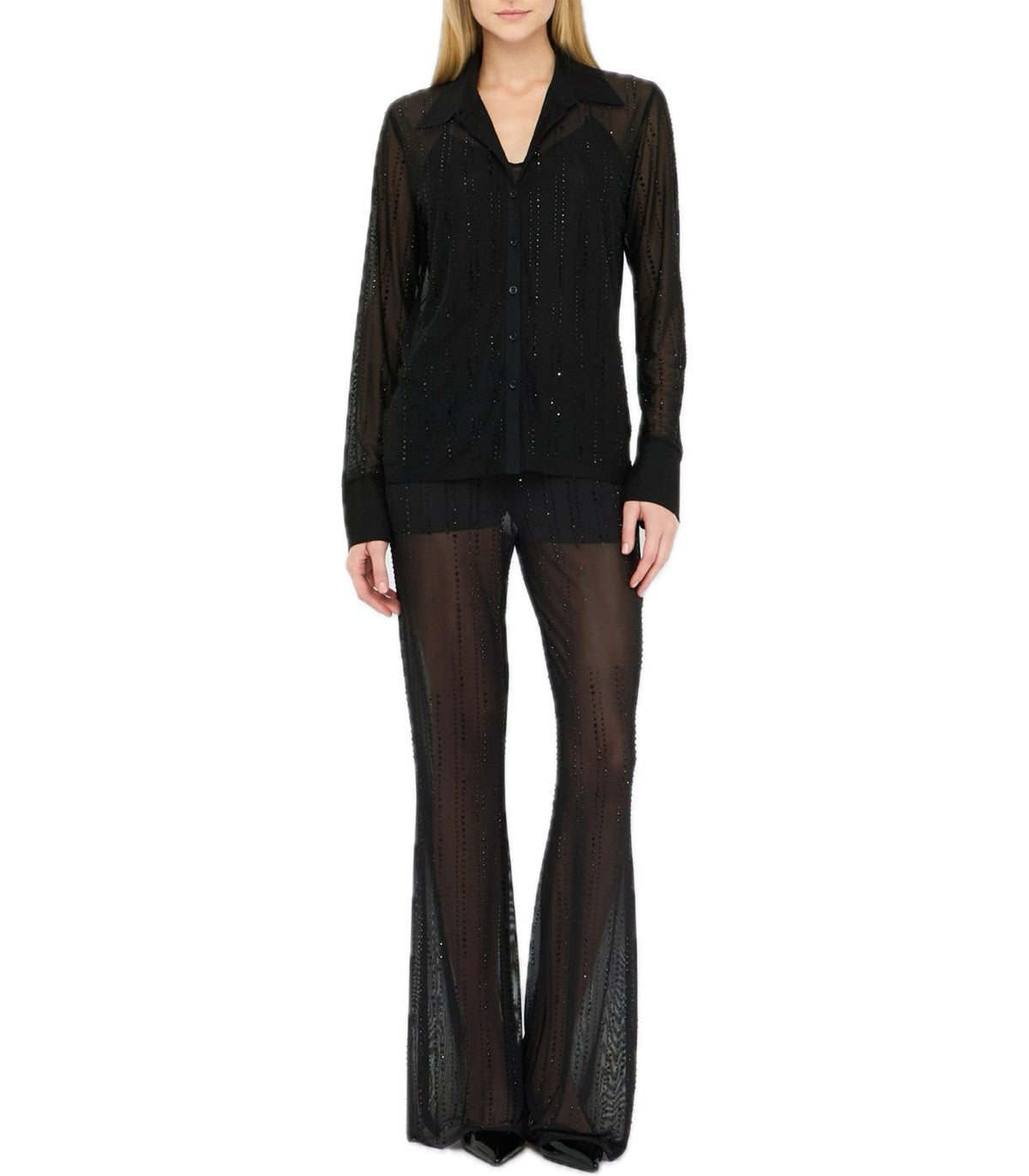 Camicia in tulle con strass Liu Jo