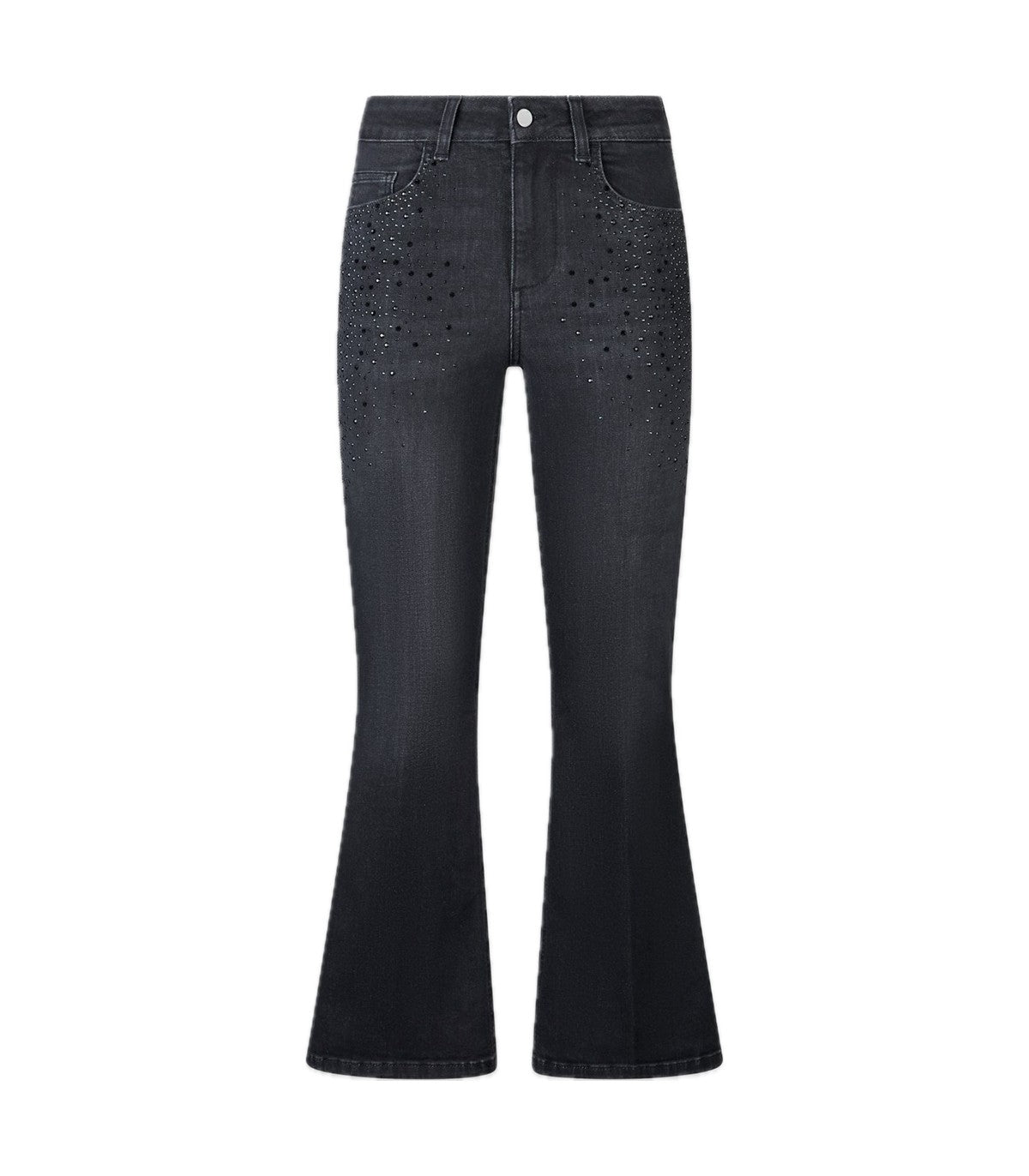 Jeans flare cropped con strass Liu Jo