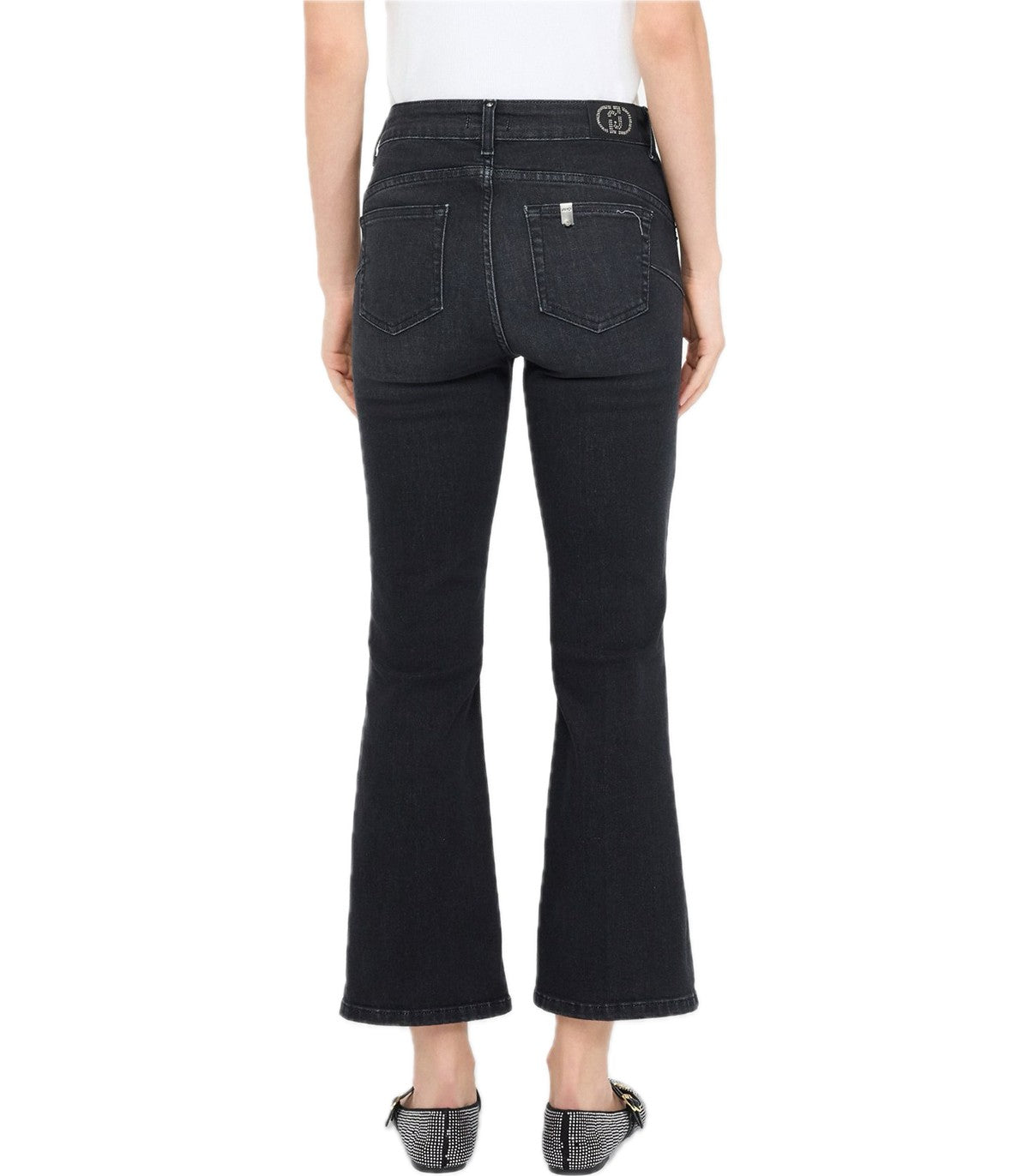 Jeans flare cropped con strass Liu Jo