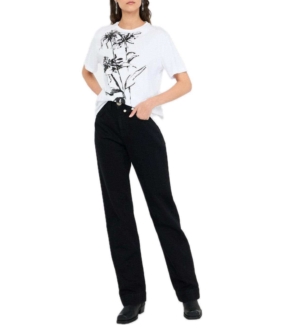 T-shirt in cotone con stampa Liu Jo