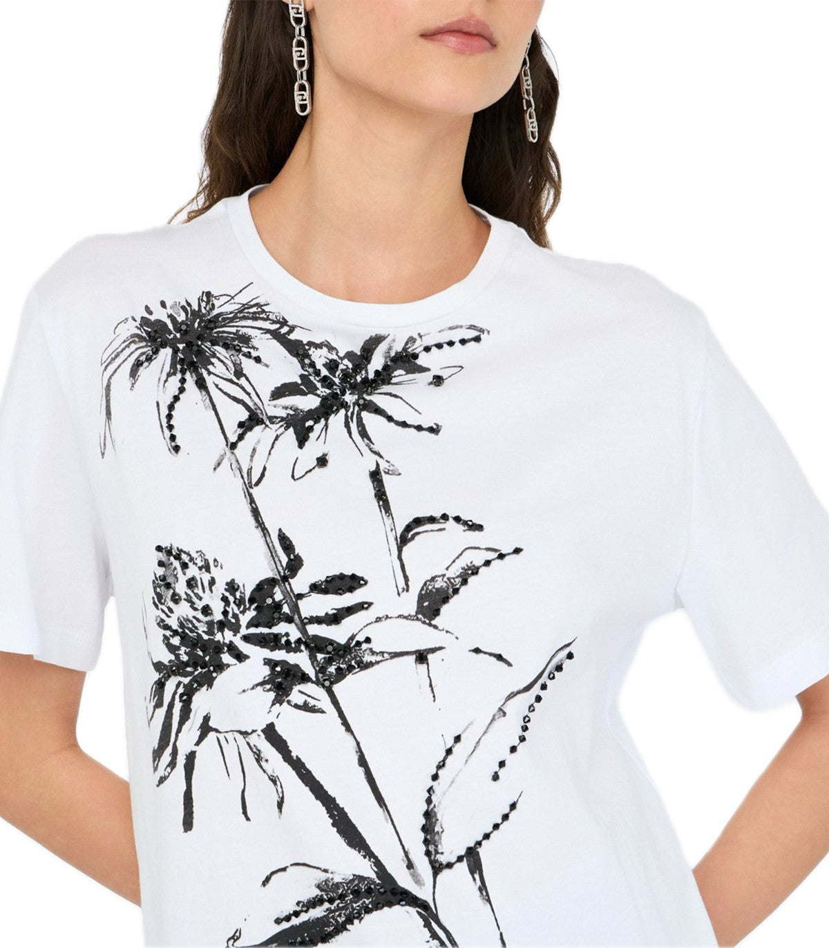 T-shirt in cotone con stampa Liu Jo