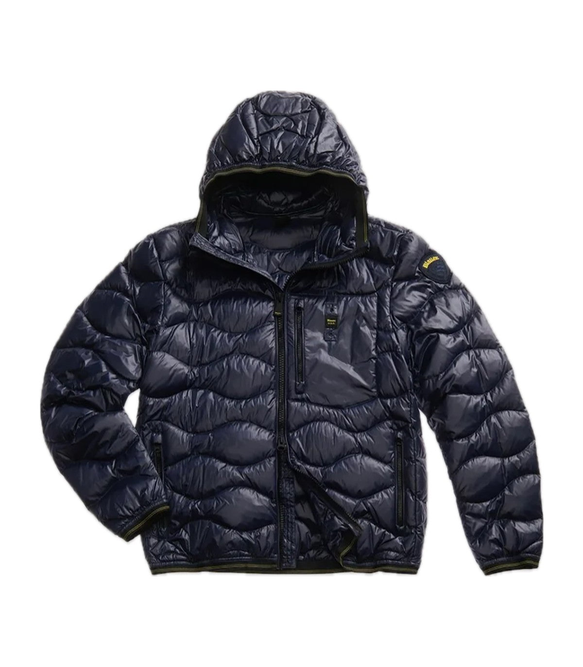 Piumino ad onde Uomo Blauer Wave