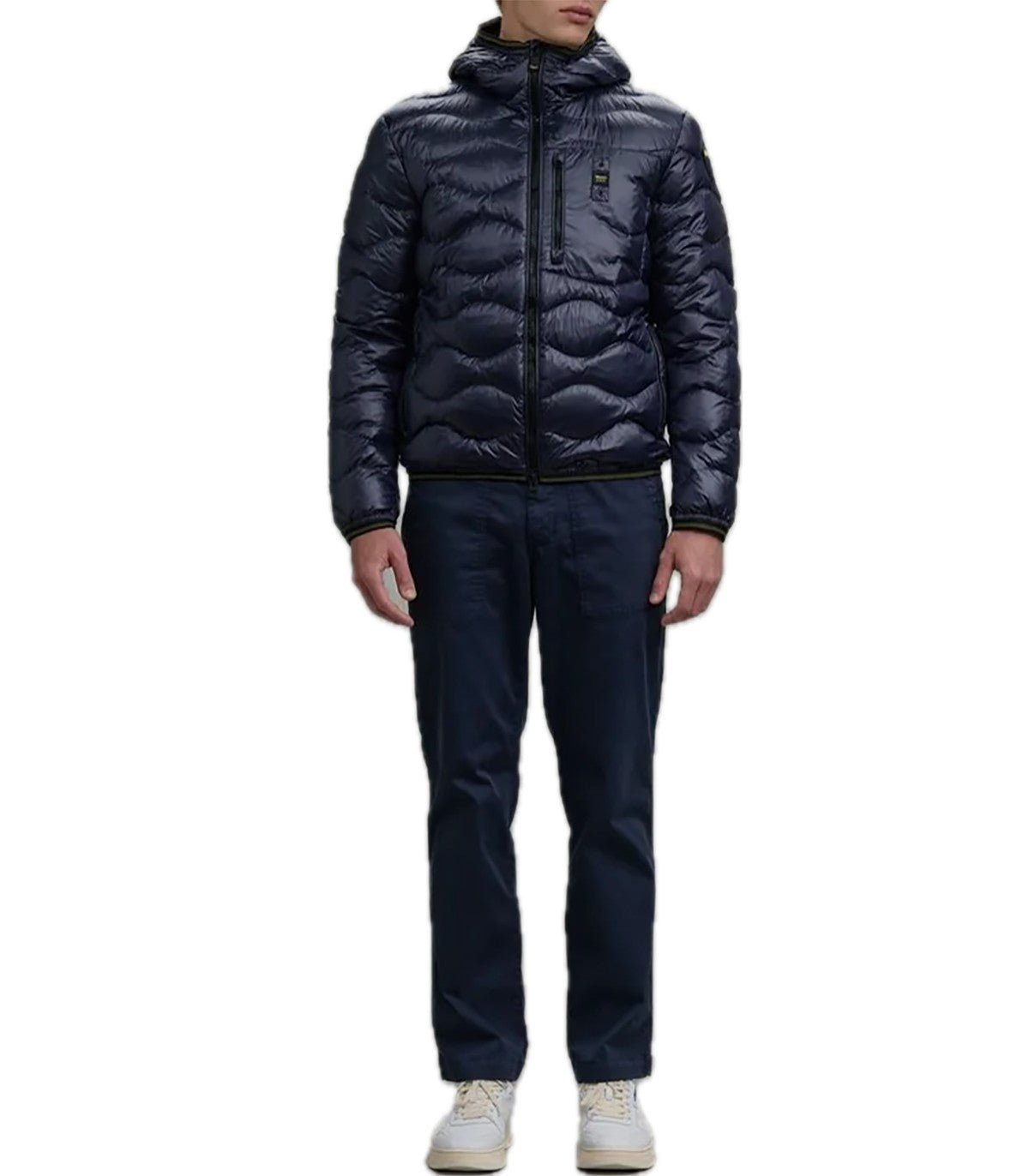 Piumino ad onde Uomo Blauer Wave