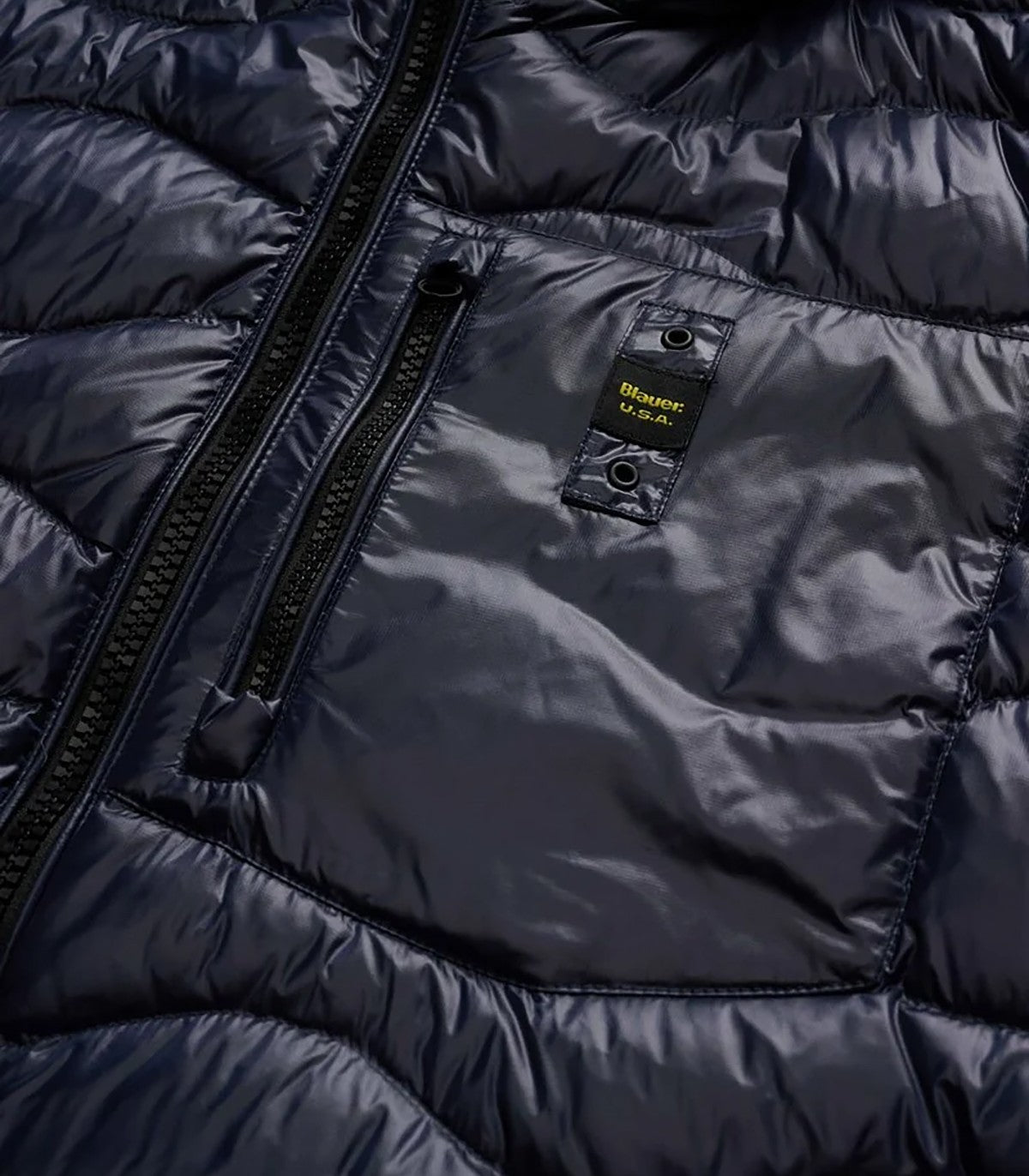 Piumino ad onde Uomo Blauer Wave