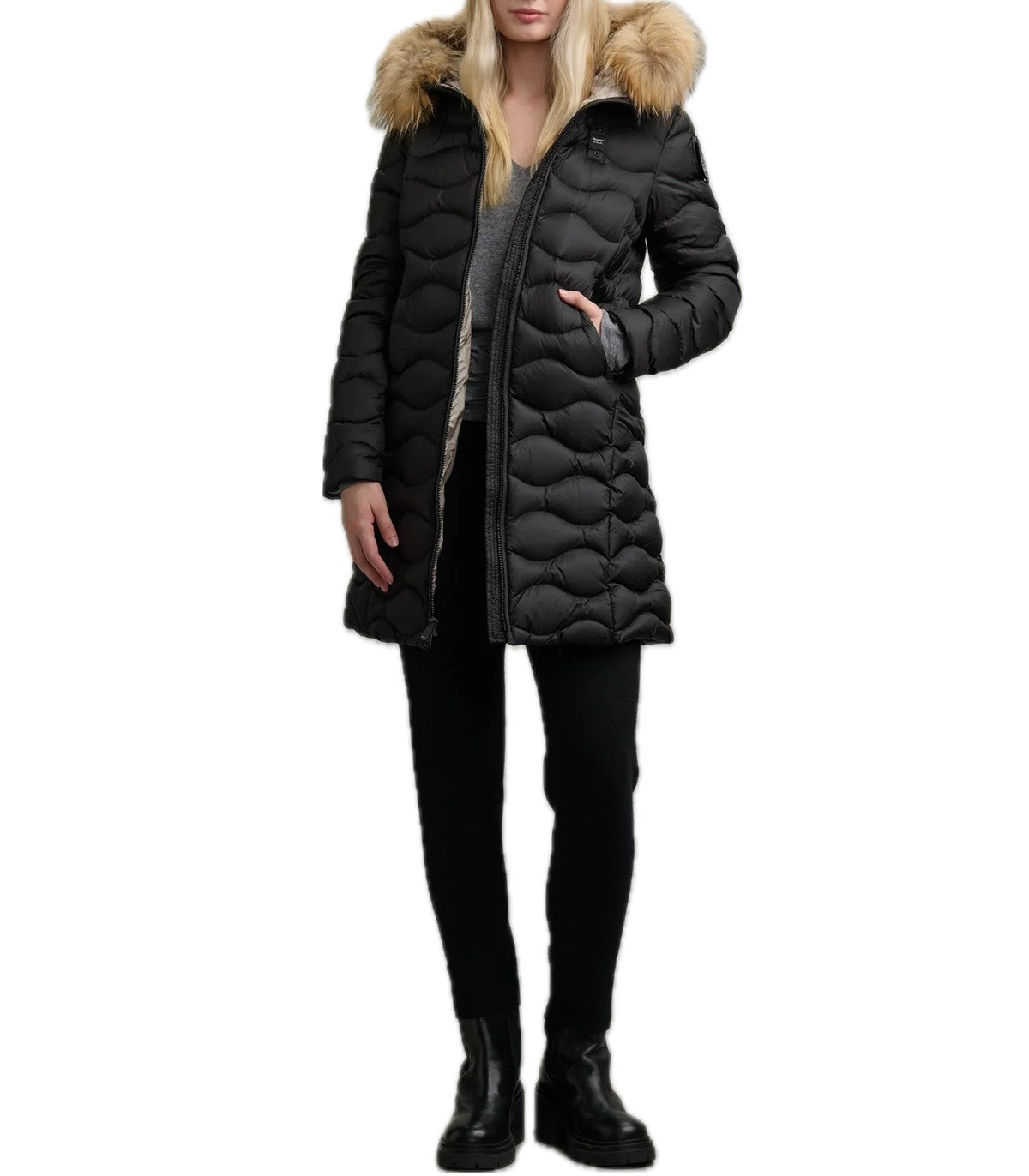 Piumino lungo trapuntato Donna Blauer Le