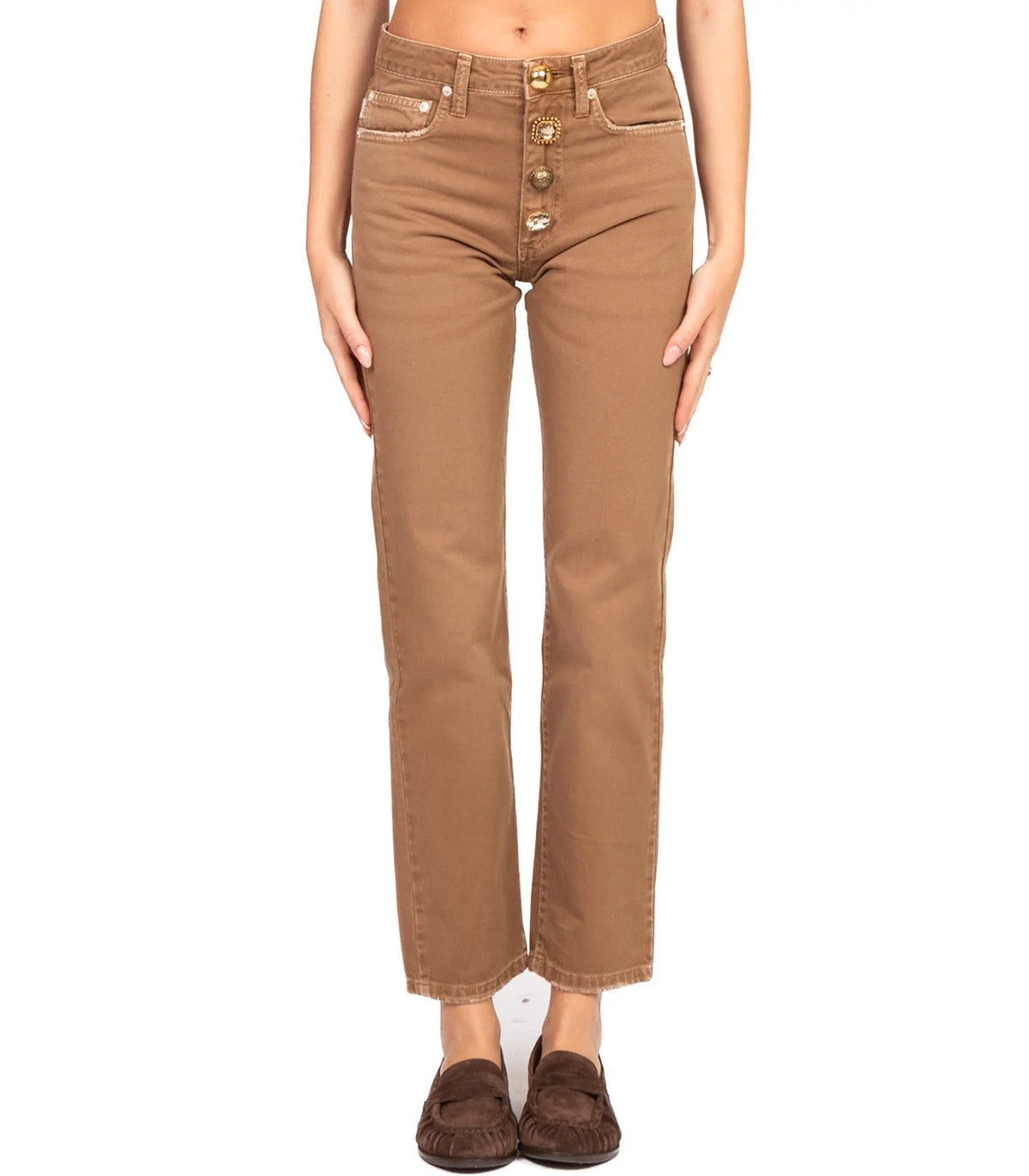 Jeans con bottoni a gioiello Vicolo Zoe