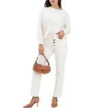 Jeans con bottoni a gioiello Vicolo Zoe