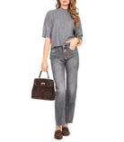 Jeans con bottoni gioiello Vicolo Zoe