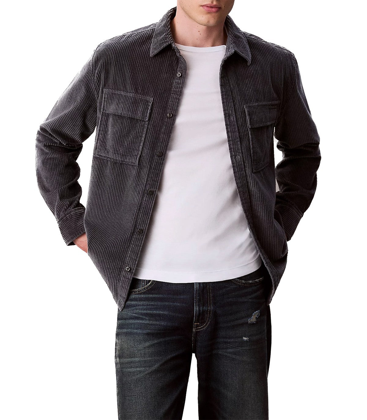Camicia di velluto Uomo Calvin Klein
