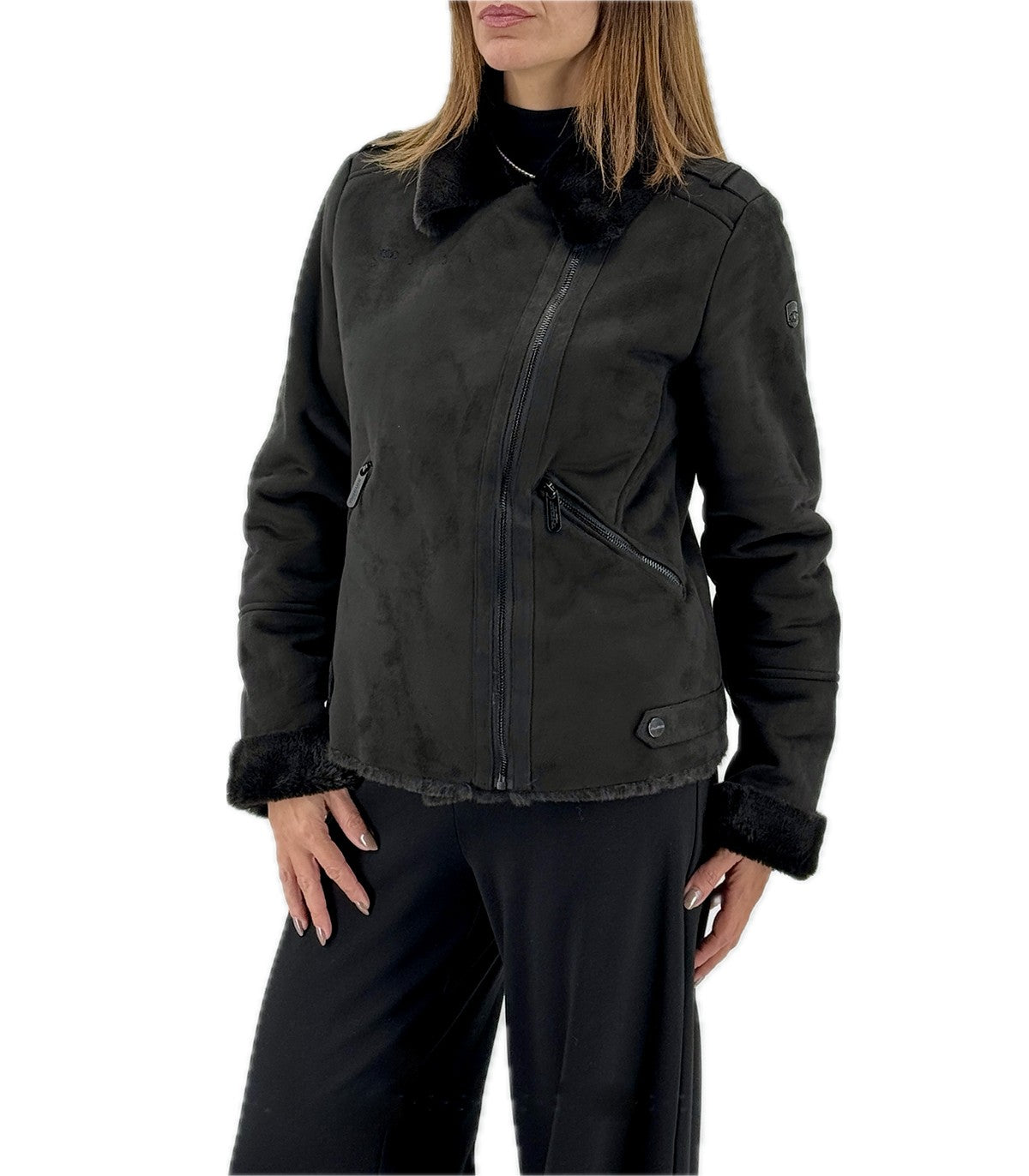 Eco Montone Donna Virginia Blu Norma