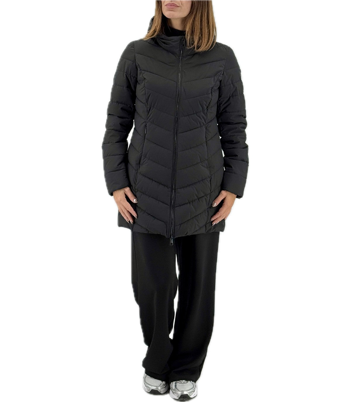 Piumino Donna Virginia Blu Fioritura