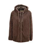 Eco Pelliccia Donna Virginia Blu Miele
