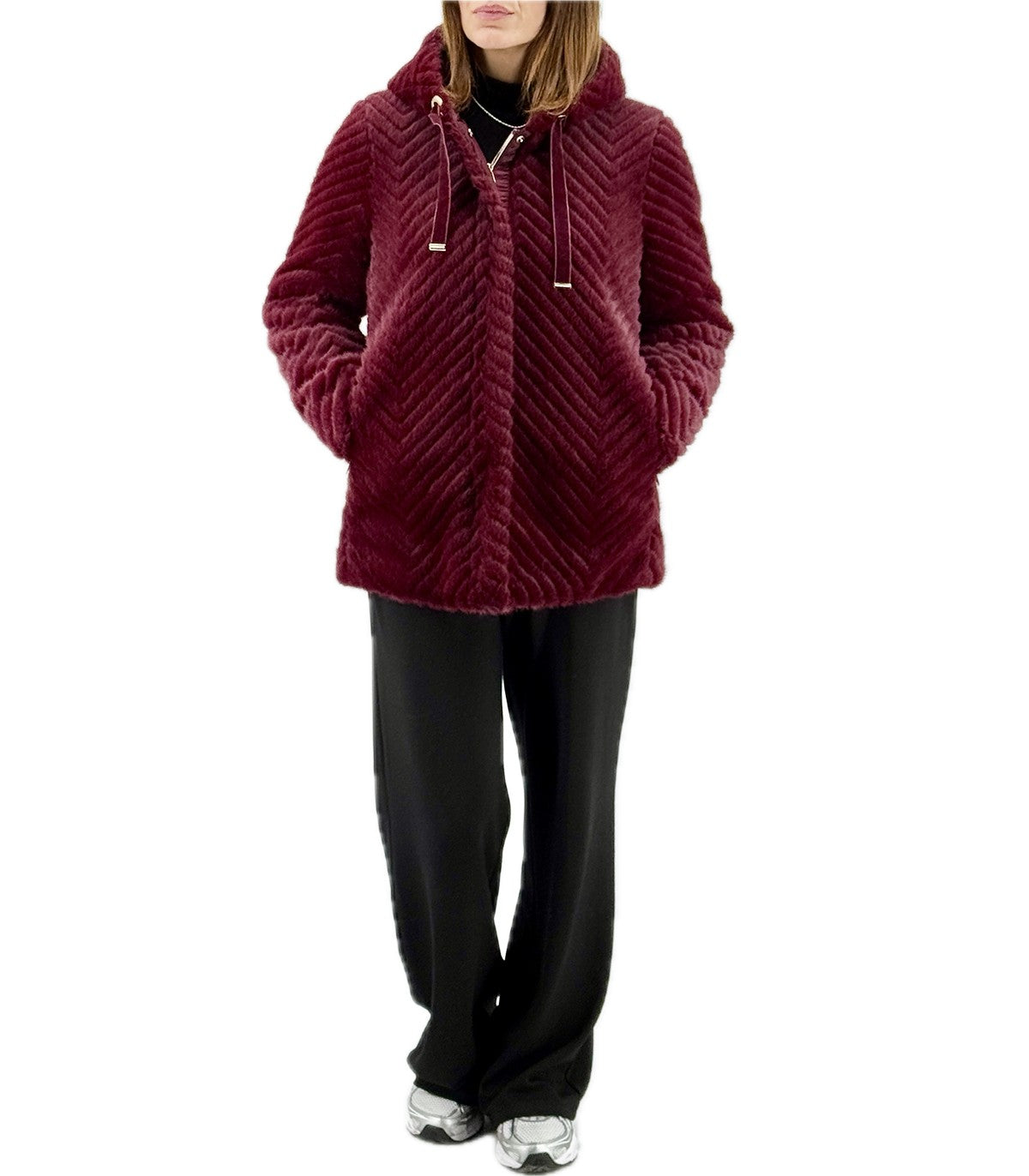 Eco pelliccia Donna Virginia Blu Miele