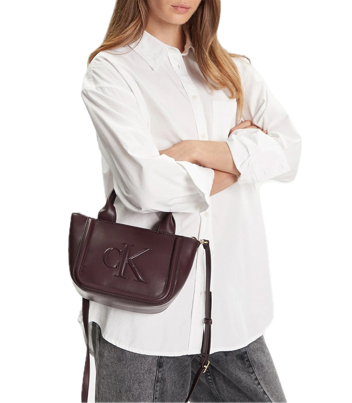 Borsa tote con monogramma Calvin Klein