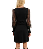 Abito corto in maglia e pizzo Molly Bran