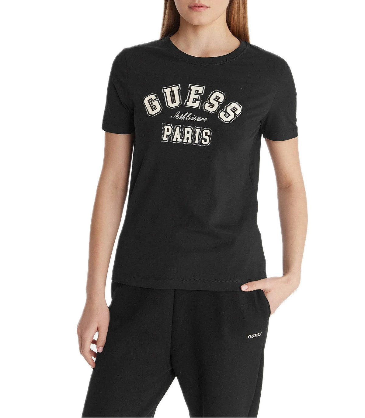 T-shirt con strass Donna Guess
