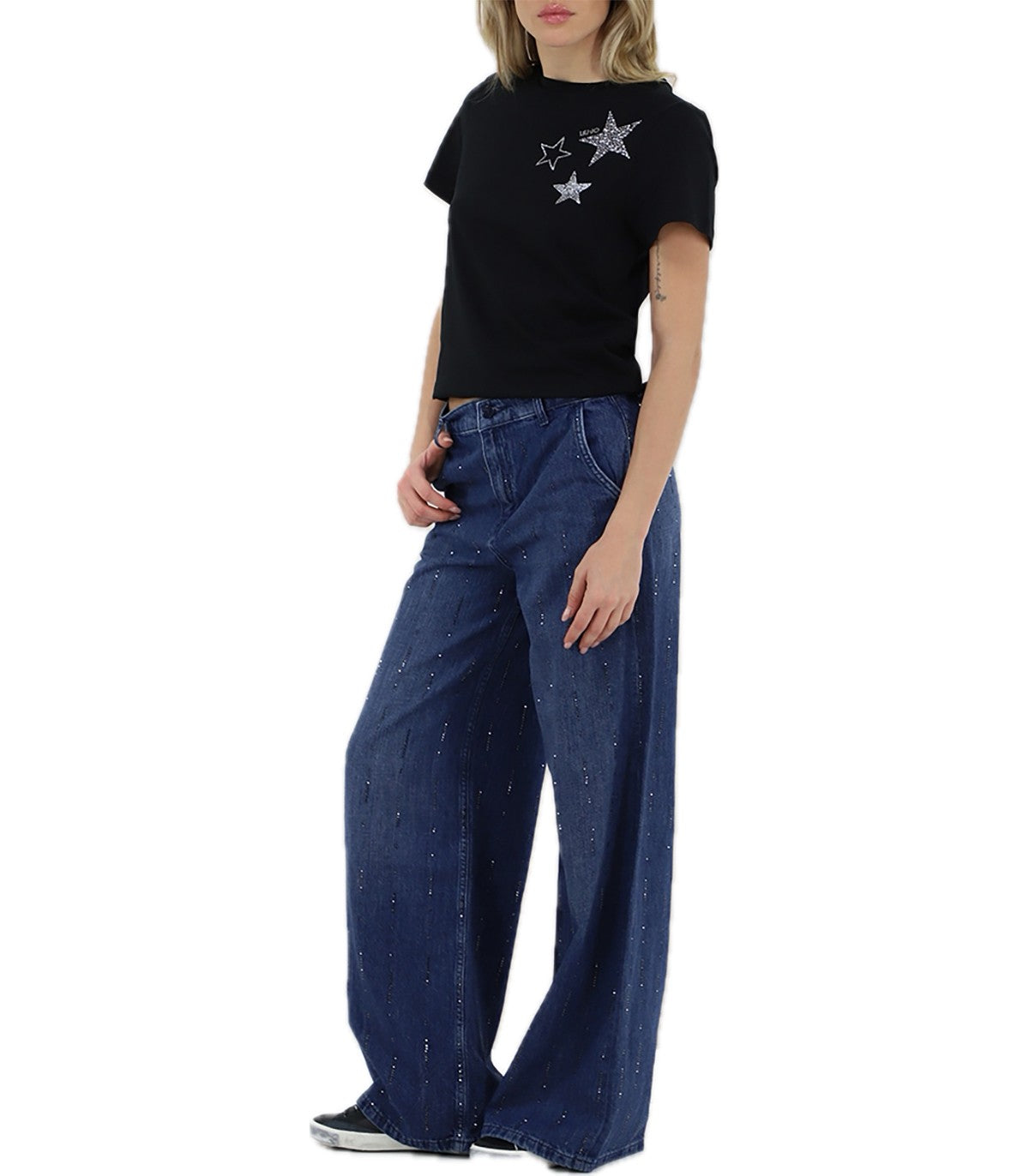 T-shirt con applicazioni Liu Jo