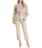 Blusa stampata con volant Luisa Viola