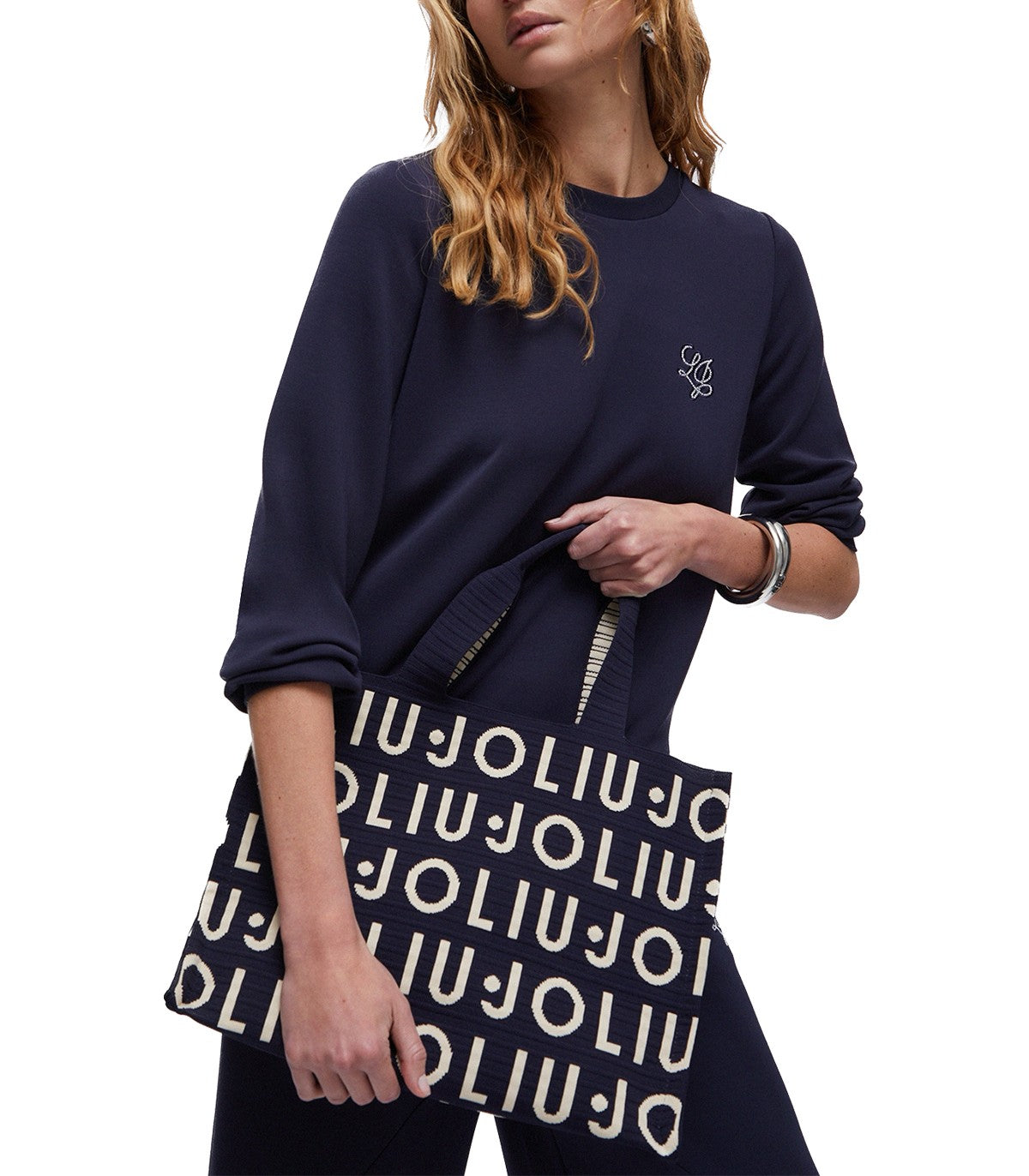 Borsa tote media in maglia Liu Jo