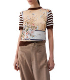 Top con inserti in twill stampato Liu Jo